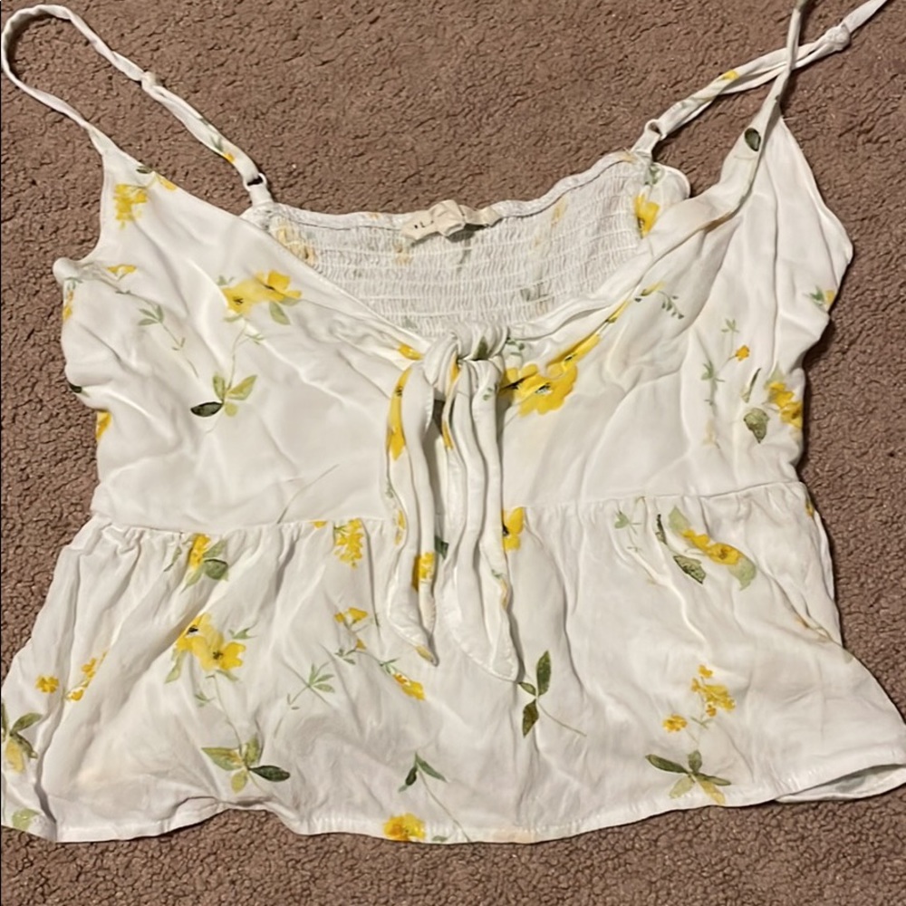 La hearts pacsun sunflower crop flowy tank
